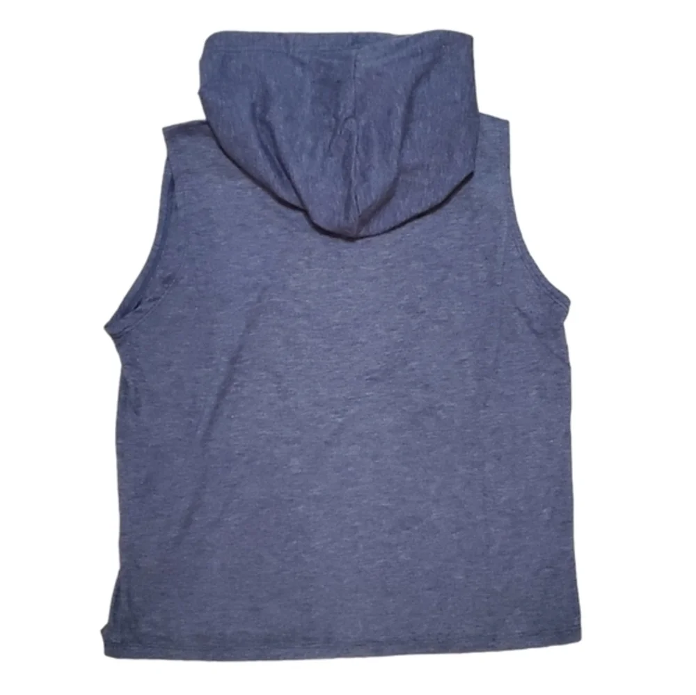 SweatyRocks Women's Blue Summer Sleeveless‎ Hooded Tank Top T-Shirt Small